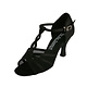 Gogodance Soulier de "Ballroom" GO4170, Talon 2.75 po., Style "T-Strap", Avec "Mesh" au dessus