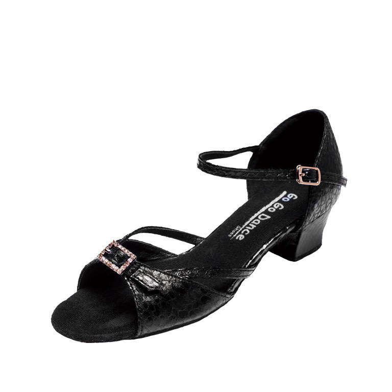 Gogodance Soulier de "Ballroom" GO3066, Talon large 1.5 po., Avec boucle au dessus