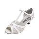 Gogodance White Ballroom Dance Shoes GO7305, 1.3" Heel, T-Strap