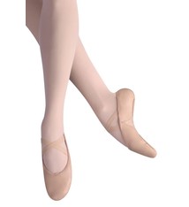 Leo Demi-pointe Leo LS2005 (ref. 105) "Arabesque", Bi-semelles "Split-sole", "Mesh arch Insert" en cuir