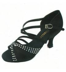 Stephanie Soulier de "Ballroom" Stephanie 2056 "Crystal Serie", Talon 2 po. ou 2.5 po., Style "X-Strap"