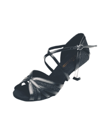 Stephanie Soulier de "Ballroom" Stephanie 2083-11, Talon 2 po. ou 2.5 po., Style "T-Strap"