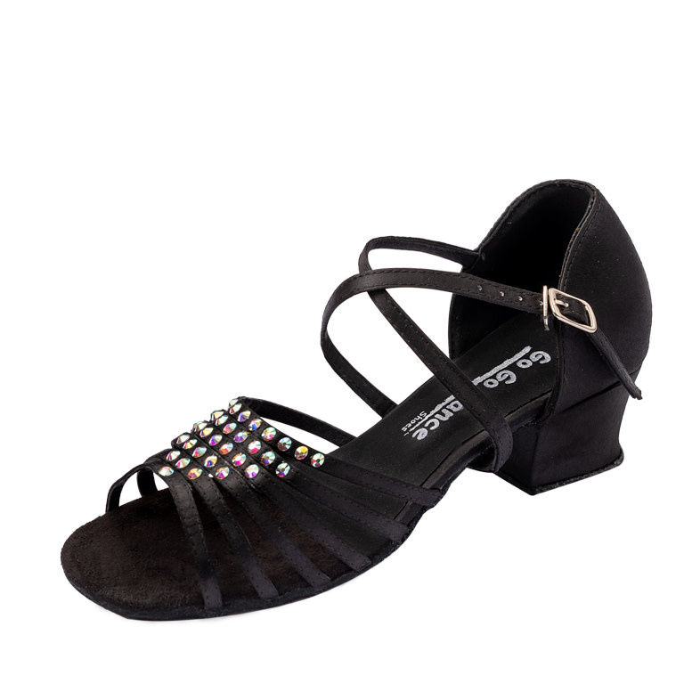 Gogodance Soulier de "Ballroom" GO3075, Talon 1.5 po., Avec "Rhinestone"