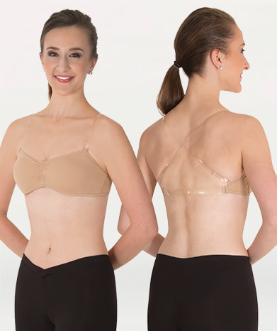 Body Wrappers Brassière convertible Body Wrappers 292, Bretelles transparentes ajustables, Dos transparent, Avec "Padded Cups"