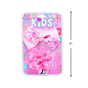 Barrettes Kids 77001, Paquet de 2: Boucle + fleur