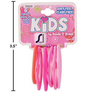 Lips Ponyholder Silicone Kids 76529, 6 per package