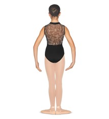 Bloch Maillot Bloch CL2995, Col haut "Mock-T" avec fermeture éclair au devant, «Aurelia Mesh» au dos