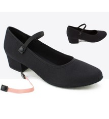 So Danca Dance shoes So Danca RO-42L, Canvas 1.25" Cuban heel, Suede Sole, Economic