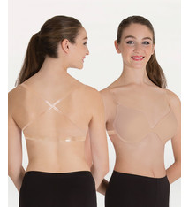 So Danca Women's Nylon Spandex Clear Strap Bra UG-204