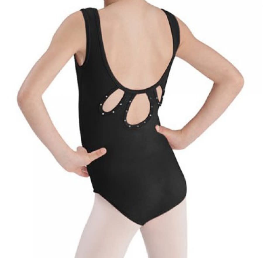 Bloch Maillot Bloch CL3785, Sans manche, Avec ouvertures diamantés au dos, Coton