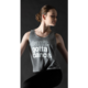 Motionwear "Boxy Tank" Motionwear 4901-017 gray, imprimé: "Can't.  Gotta Dance." blanc au devant