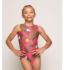 Motionwear Maillot gymnastique Motionwear 1494, Bretelles larges, Style "Tank", Imprimé sublimation:  cactus