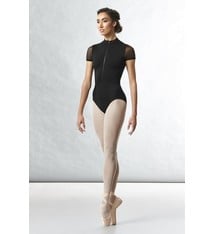 Bloch Maillot Bloch L8732, Col haut à fermeture éclair, Manches "Cap sleeves"
