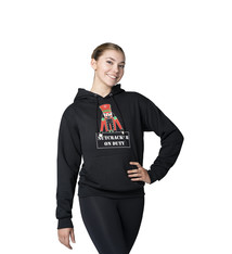 Motionwear "Hoodie" Motionwear 4939-017 BLACK, imprimé: "Nutcracker on duty" au devant