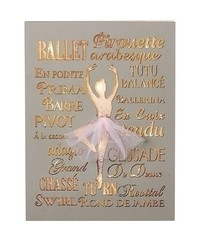 7.75"H LED Plaque Ballet Laser Cut Design, Roman 12212