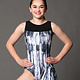 Motionwear Maillot gymnastique Motionwear 1229, Bretelles larges, Dos style "X-Insert Back"