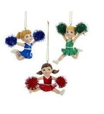 kurt s adler Cheer girl ornament, Kurt S Adler C9288,  3 ass.