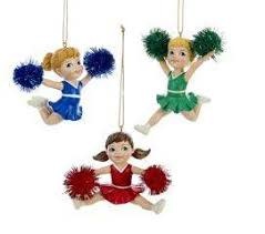 kurt s adler Cheer girl ornament, Kurt S Adler C9288,  3 ass.