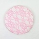 FH2 Pink lace bun cover with rose, FH2 BC0051