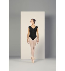 Bloch Maillot Bloch L4942, Manches "Cap sleeves", Style "V neckline Mesh Ladder Trim"