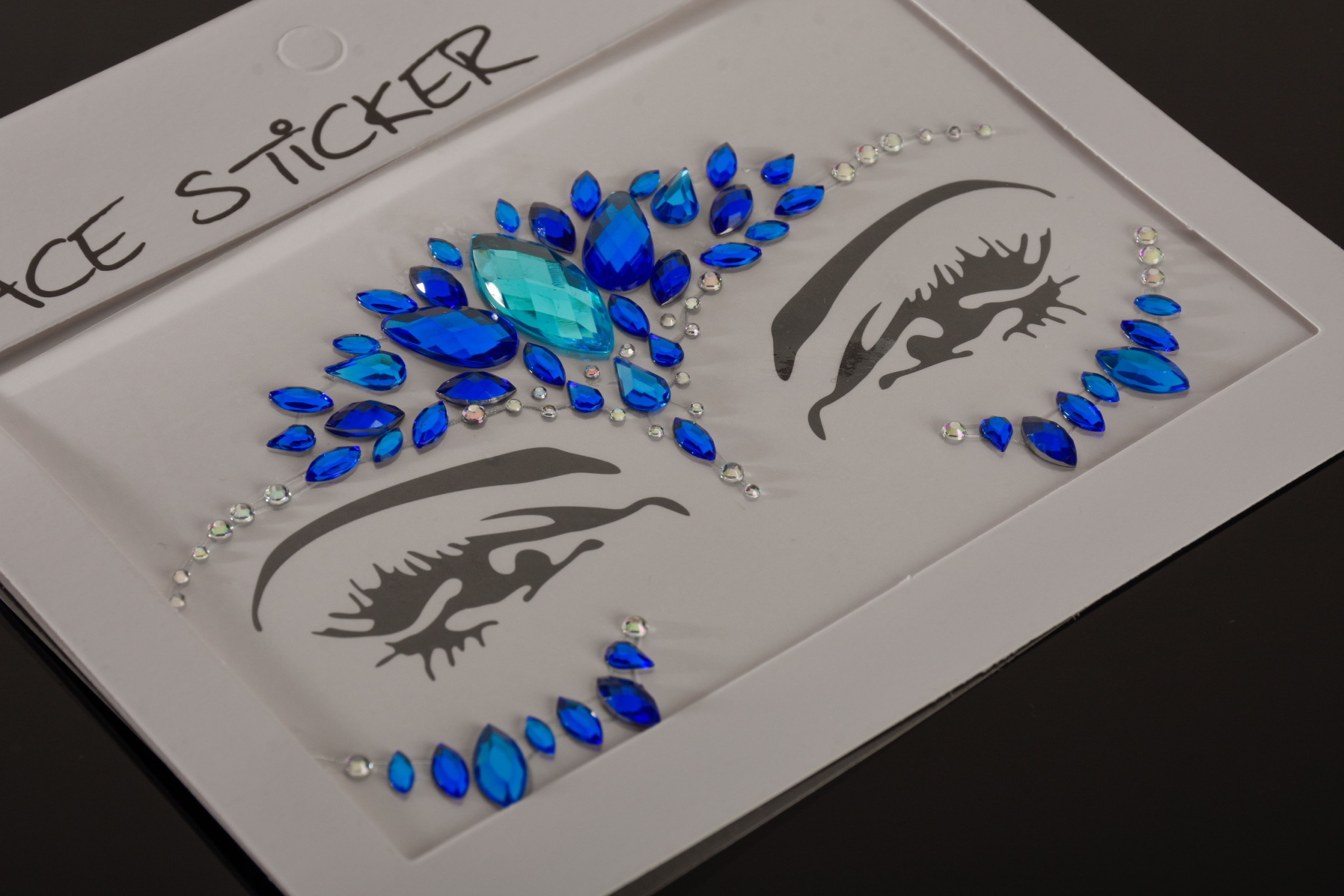 FH2 "Rhinestoned Face Jewels", FH2 FJS006, color: Royal blue