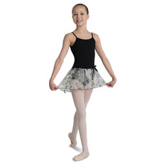 DanzNmotion Jupe Danshuz 241C, Imprimé fleuri, Taille élastique avec boucle en satin