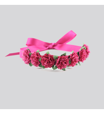 Hair Blossom with Satin Ribbon, Mimy H001, Small