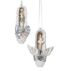 Ballet Shoes Ornament, Giftcraft 659165, 2 Asst.