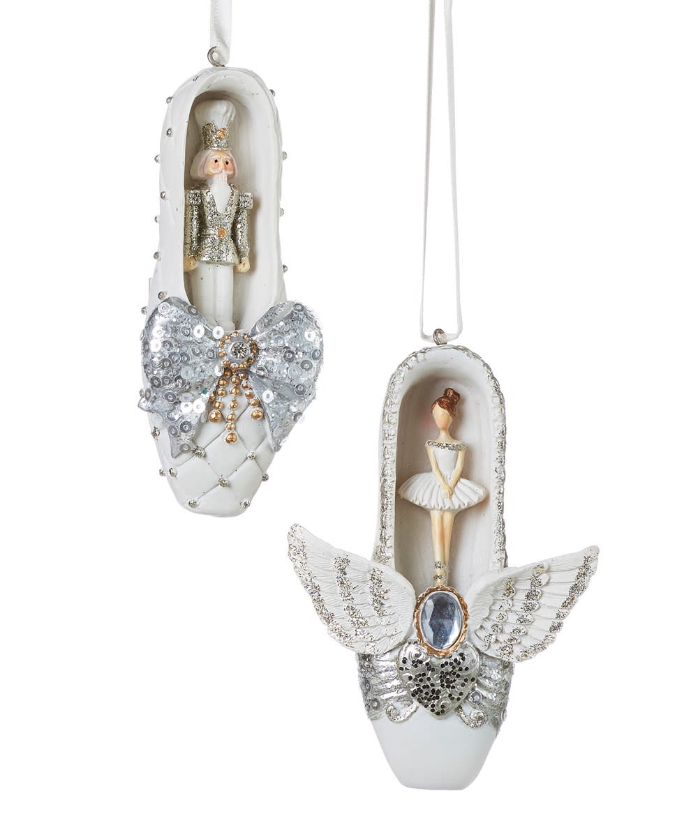 Ballet Shoes Ornament, Giftcraft 659165, 2 Asst.