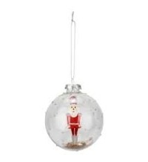 Boule de Noel en verre "Nutcracker Confetti", Attitude R1628, 3" de diamêtre