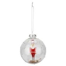 Nutcracker Confetti Glass Ball Ornament, Attitude R1628, 3 inch