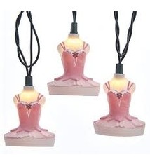 kurt s adler Pink Ballerina String Party String Lights Christmas Decor, Kurt S. Adler UL4317, set of 10