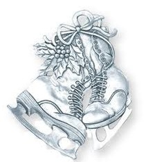 Ornement "Patin de Noel", Seagull Pewter SC-410