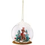 Squirrel Nutcracker Scene  Newsprint Patern Ornament, Demdaco 2020180225