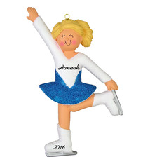 Ornement  Patineuse Blonde identifiable, Ornament Central OC-156-fbl