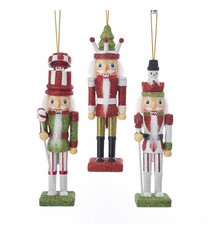 kurt s adler Ornement Casse-noisette, Kurt S. Adler HA0438, rouge-vert-blanc, ass. de 3