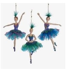 kurt s adler Ornement "Peacock Ballerina", Kurt S. Adler C9272 Ass. de 3