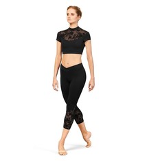 Bloch Legging Bloch FP5223, Style "Floriade Mesh Panel 7/8 Legging", Microfibre