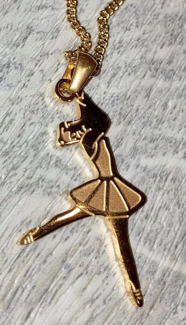 "Gold Ballerina" Necklace, 15.5 inch