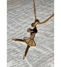 "Gold Ballerina" Necklace, 15.5 inch