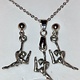 Gymnast Necklace and Earrings Set