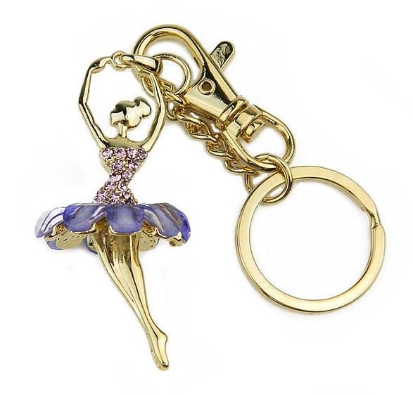 American Dance Supply Ballerina "Bag Clip" Keychain, American Dance Supply ADS101G