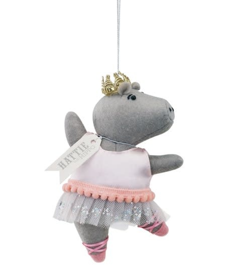 "Hattie the Ballerina Hippo" Ornament, Fancifollies Demdaco 2020180242