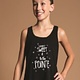 Motionwear High Low Tank Motionwear 5906, print: "Short Sweet & to the Pointe"