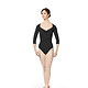 Mirella Maillot de danse, Mirella M1016TM, «Gathered Mesh Back 3/4 Sleeve»