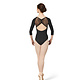 Mirella Maillot de danse, Mirella M1016TM, «Gathered Mesh Back 3/4 Sleeve»