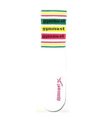 Motionwear Bas sport Motionwear 1680, Imprimé: "Gymnast", Blanc-vert-jaune-rose