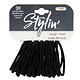 Attache à cheveux élastique, Stylin' 77067, Paquet de 30, Noir