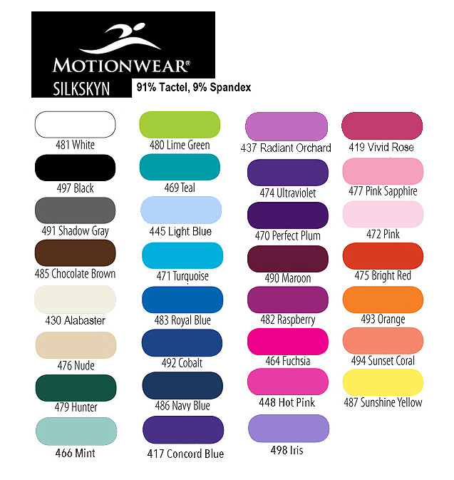 Motionwear Flat-Waist Capris Motionwear 7123, Dri-line economic