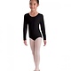 Motionwear Long Sleeves Dance Leotard, Motionwear 2102,  Black and Pink Cotton